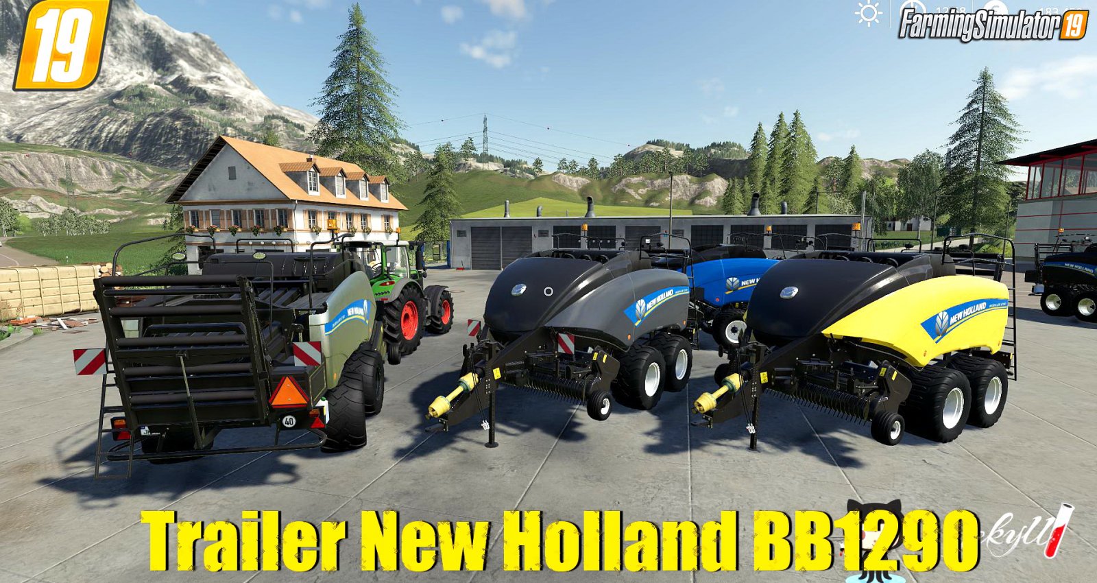 Trailer New Holland BB1290 v1.0 for FS19