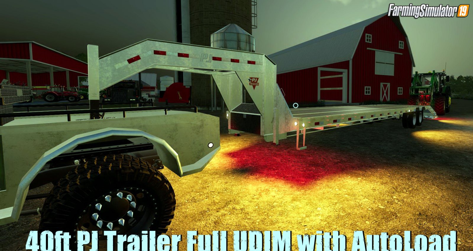 40ft PJ Trailer Full UDIM with AutoLoad v1.0 for FS19