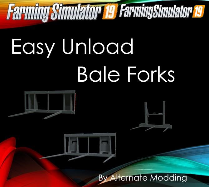 Easy Unload Bale Forks v1.0 for FS19