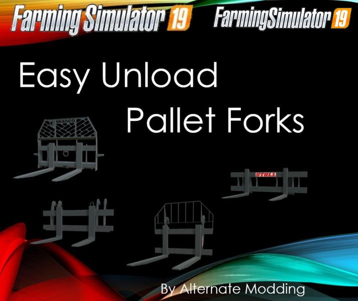 Easy Unload Pallet Forks v1.0 for FS19