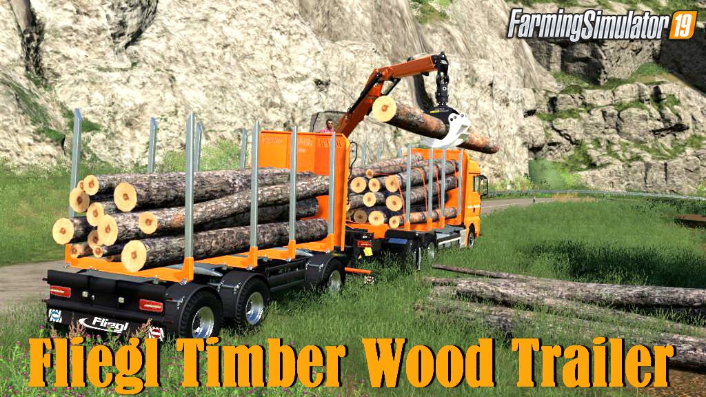 Fliegl Timber Wood Trailer for FS19