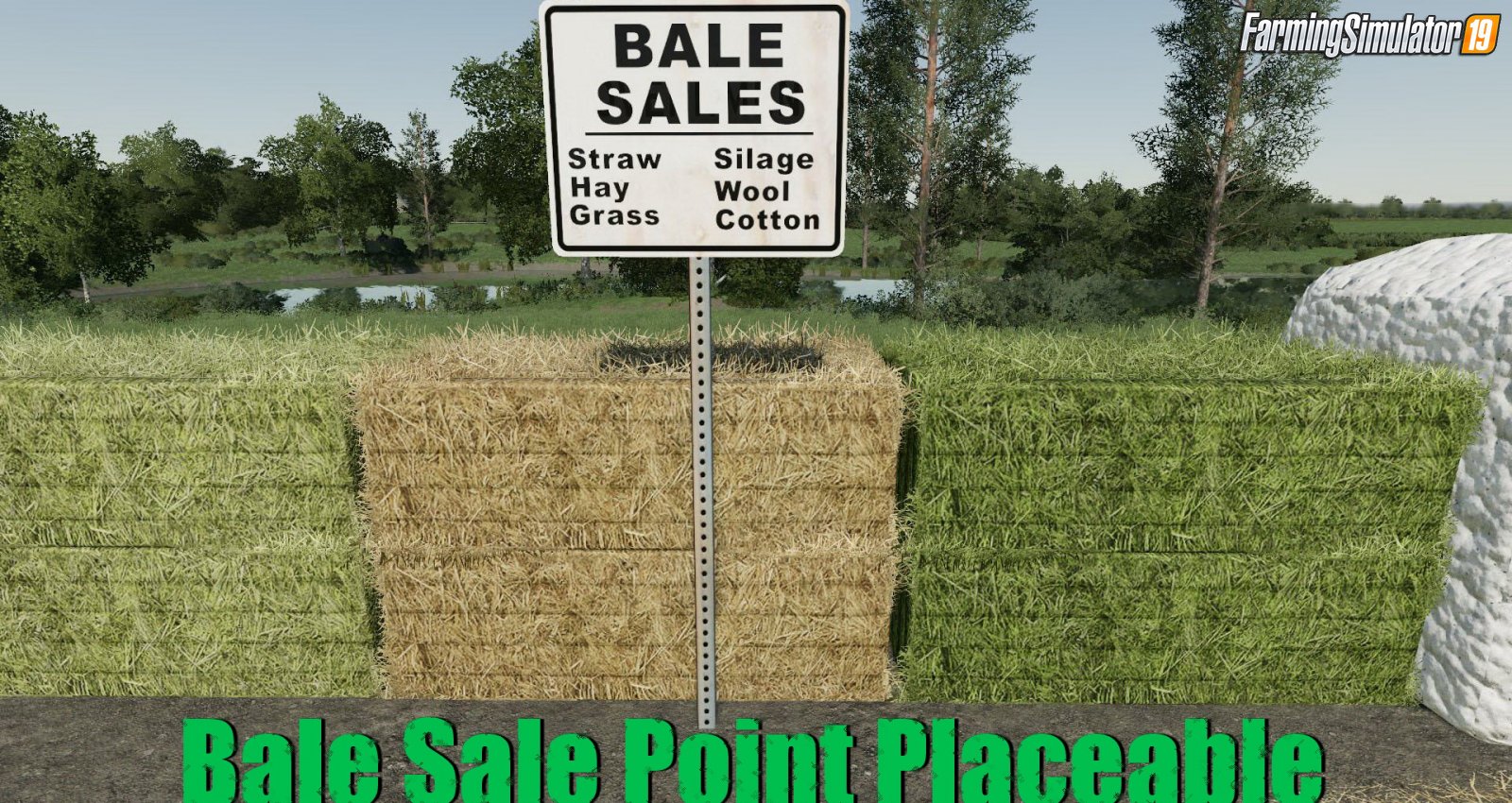 Bale Sale Point Placeable by AlexF for FS19