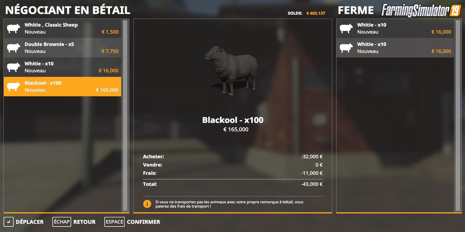 Animal Species Mod v1.1 by Meliandah for FS19