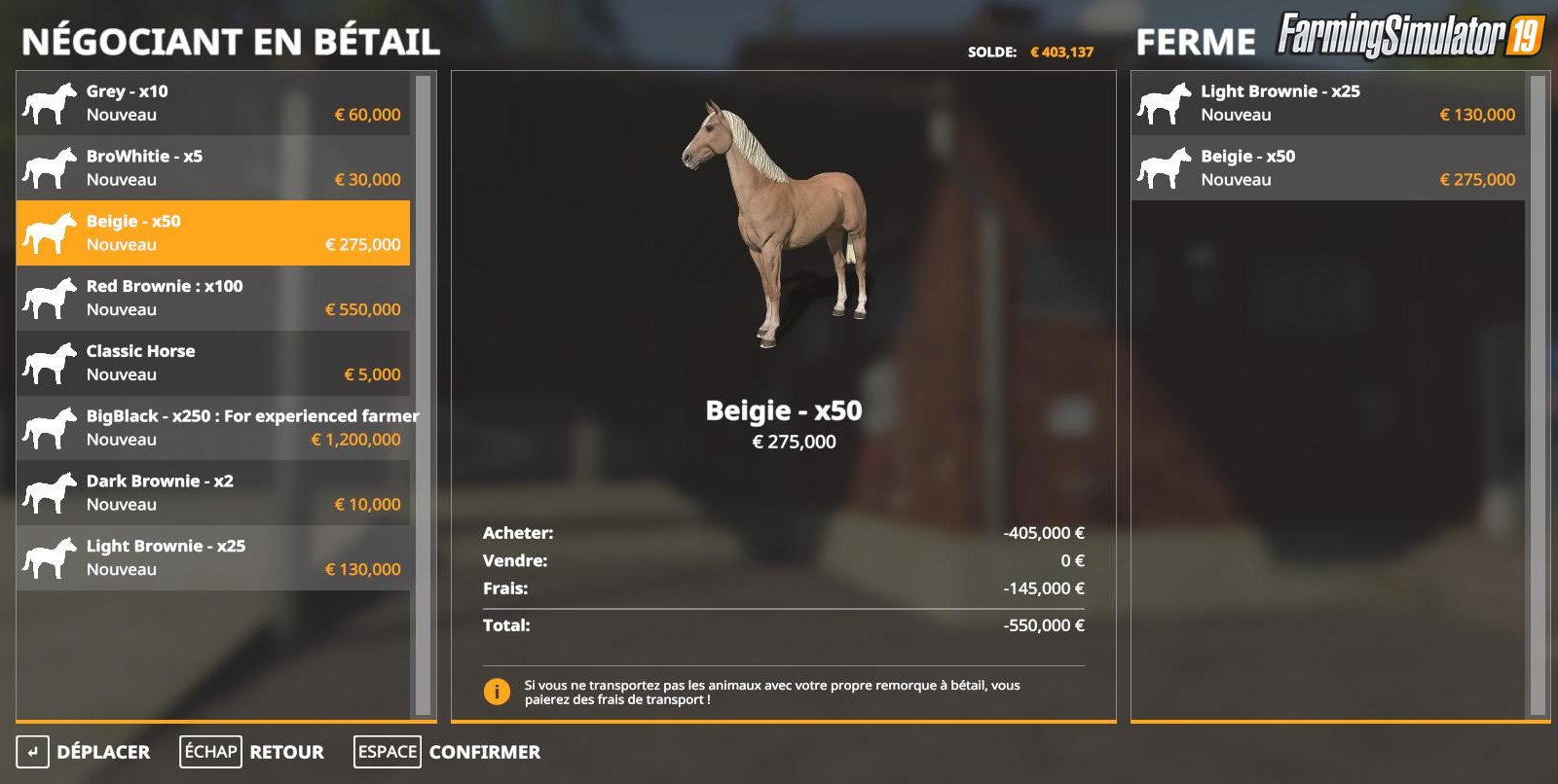 Animal Species Mod v1.1 by Meliandah for FS19