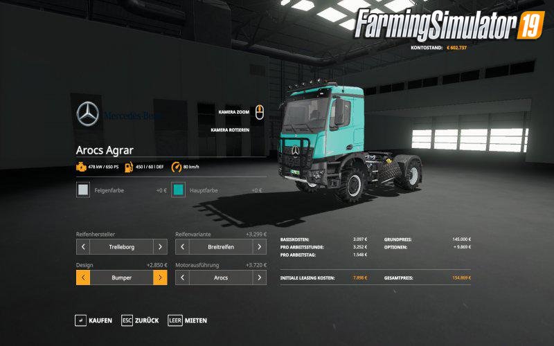 Mercedes-Benz Arocs Agrar v2.0 for FS19