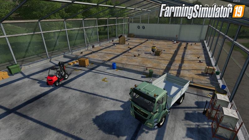 Big chicken coop Placeable v1.0 for FS19