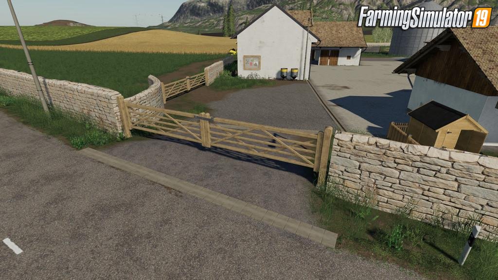 Wooden Gates Fences And Stone Walls for FS19