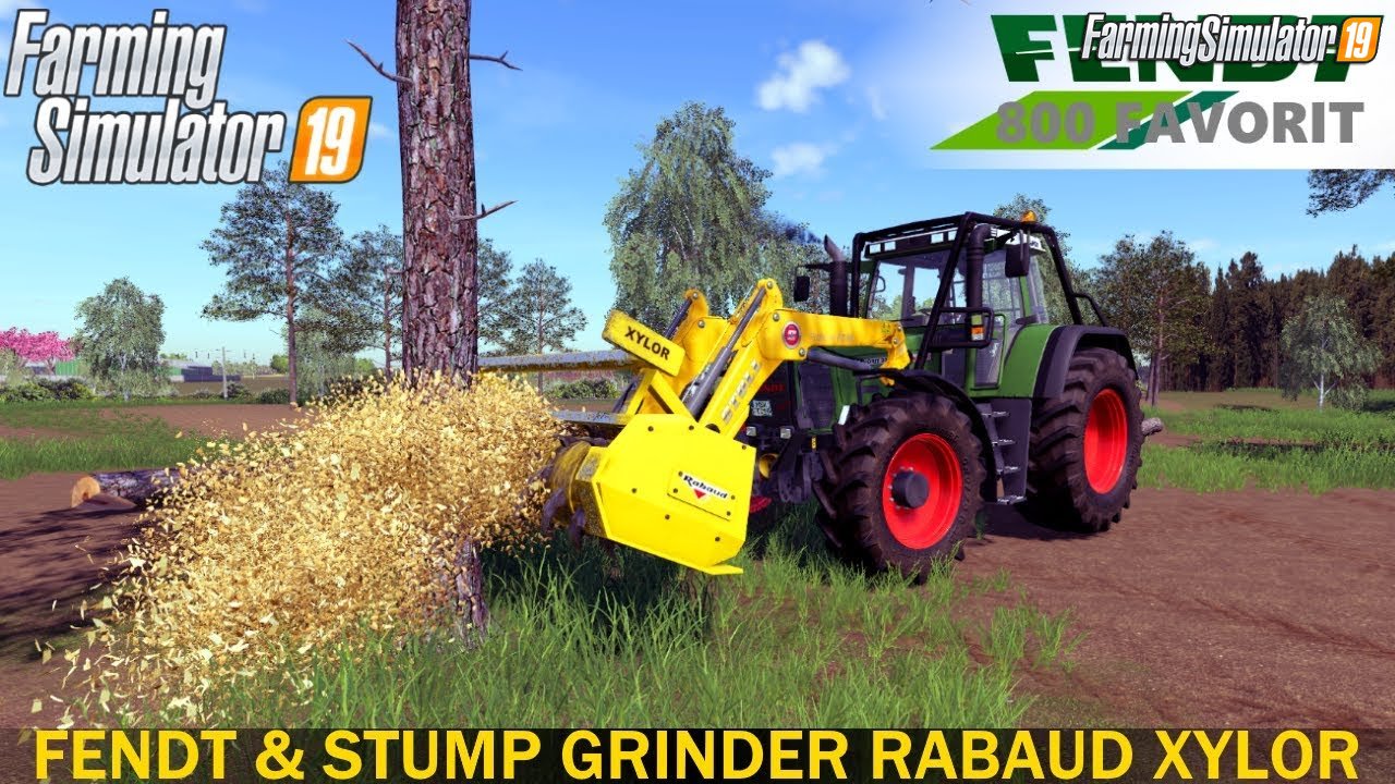 FENDT 800 FAVORIT + STUMP GRINDER RABAUD XYLOR