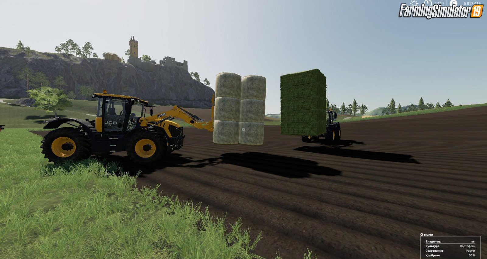 Forks with Bale Loading for FS19