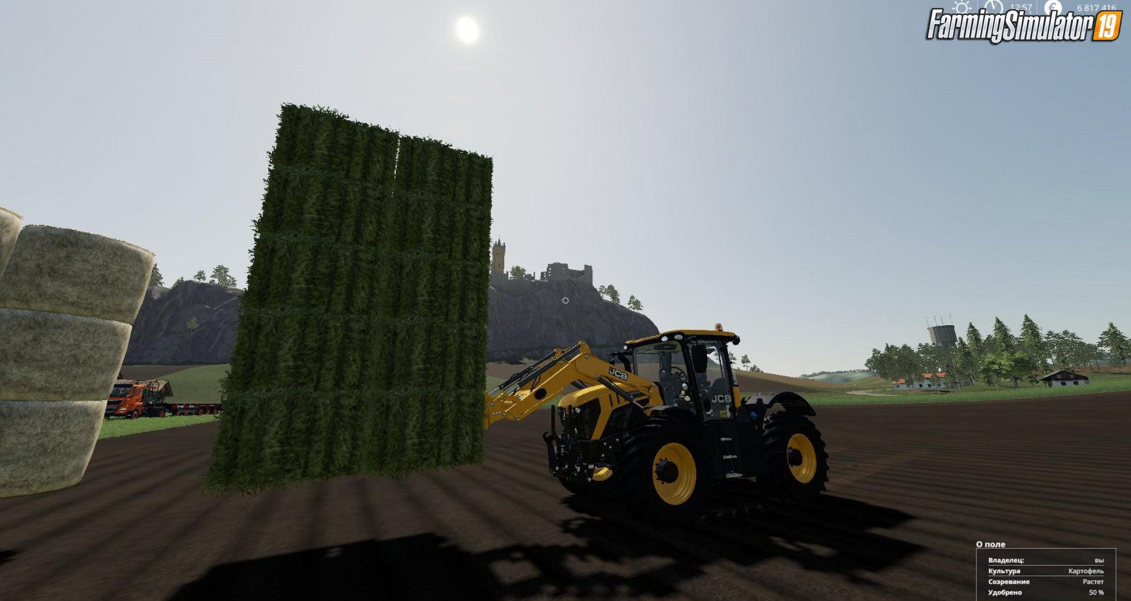 Forks with Bale Loading for FS19