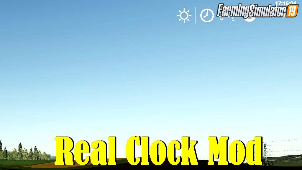 Real Clock Mod v1.1 for FS19