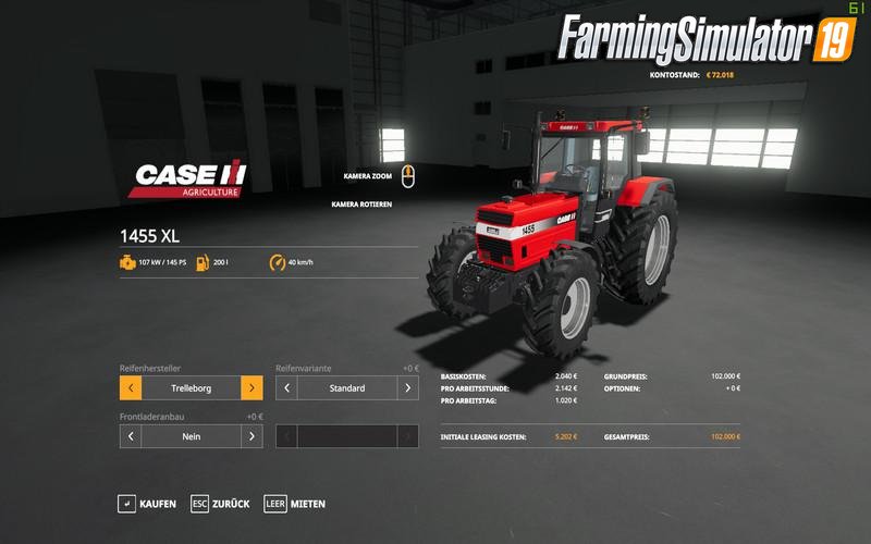 Tractor Case IH 1455XL v1.0 Edit by Ls15_modding for FS19