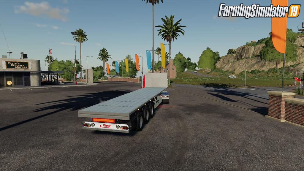 Trailer Fliegl SDS 350 Flatbed Trailer v1.0 for FS19