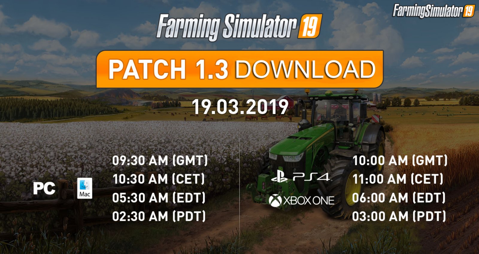 Update v1.3 for FS19