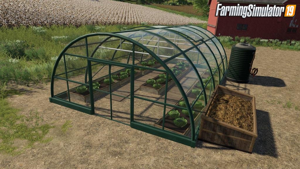 Greenhouses Placeable v1.0 by GIANTS Software for FS19