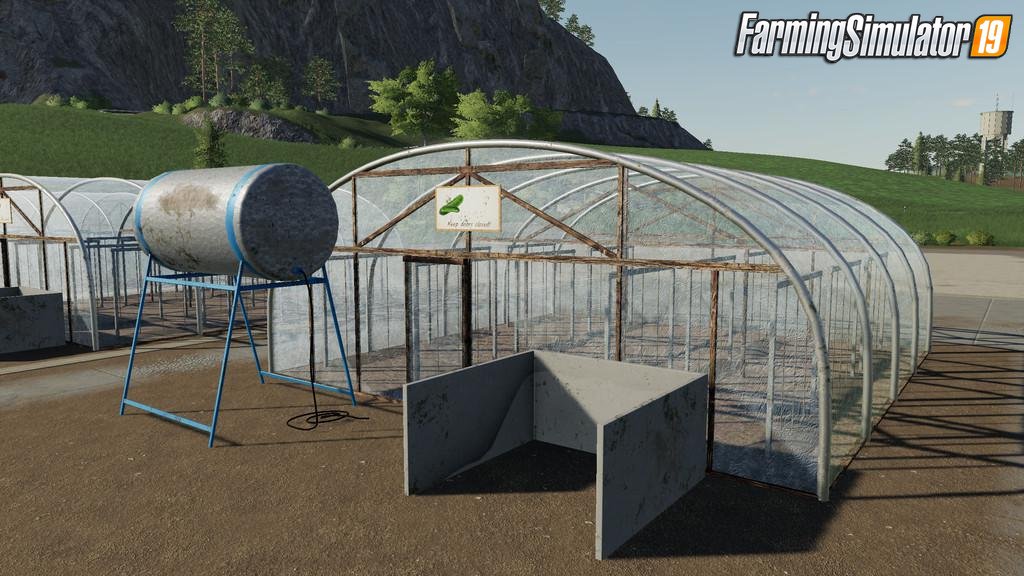 Placeable Cucumber Greenhouse v1.0 by n0tr3adY for FS19