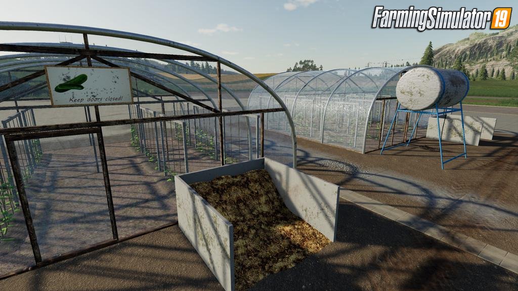 Placeable Cucumber Greenhouse v1.0 by n0tr3adY for FS19