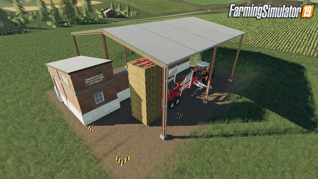 Placeable Bale Sell Point And Storage for FS19