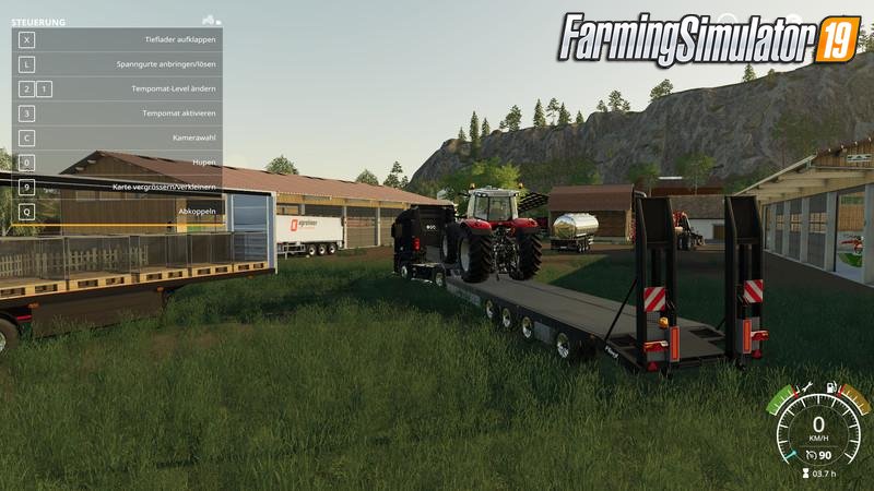 Trailer Fliegl Tieflader for FS19