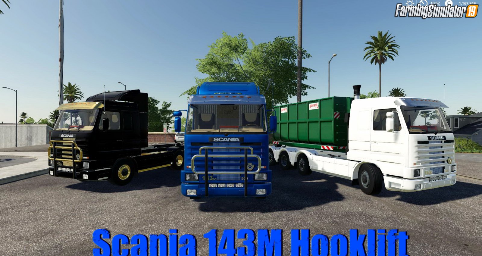 Scania 143M Hooklift for FS19