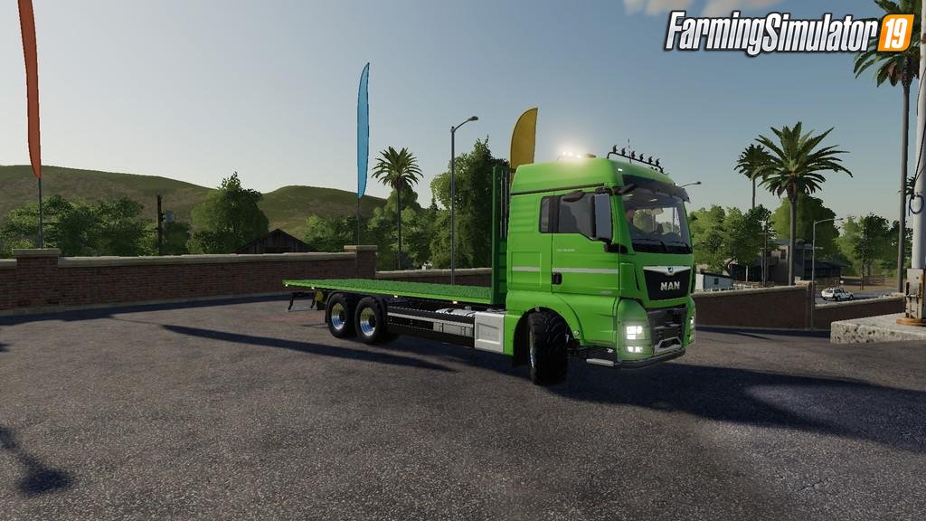 MAN TGS Flatbed Truck v1.0 for FS19