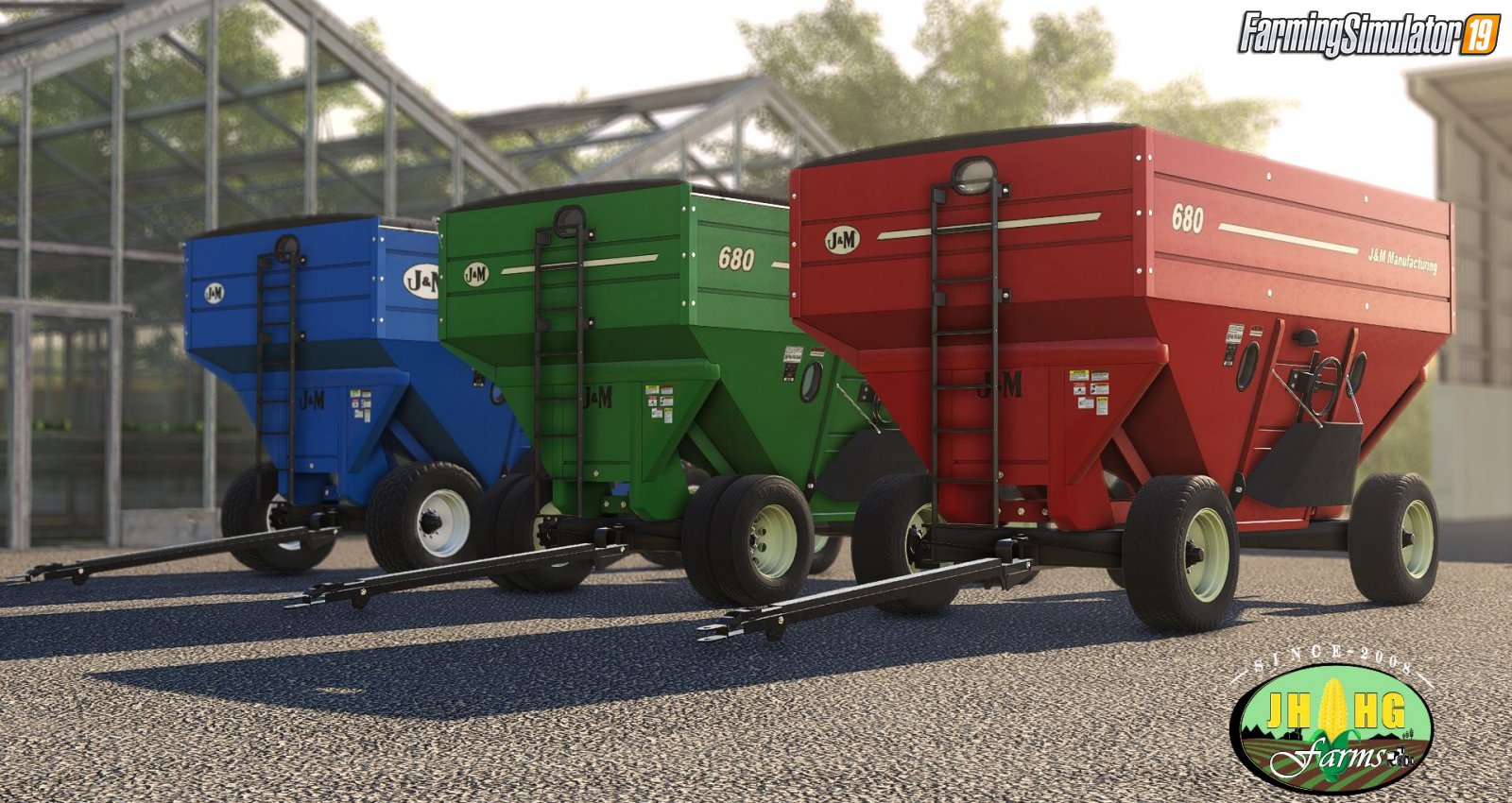 Trailer J&M 680 Gravity Wagons v2.0 for FS19