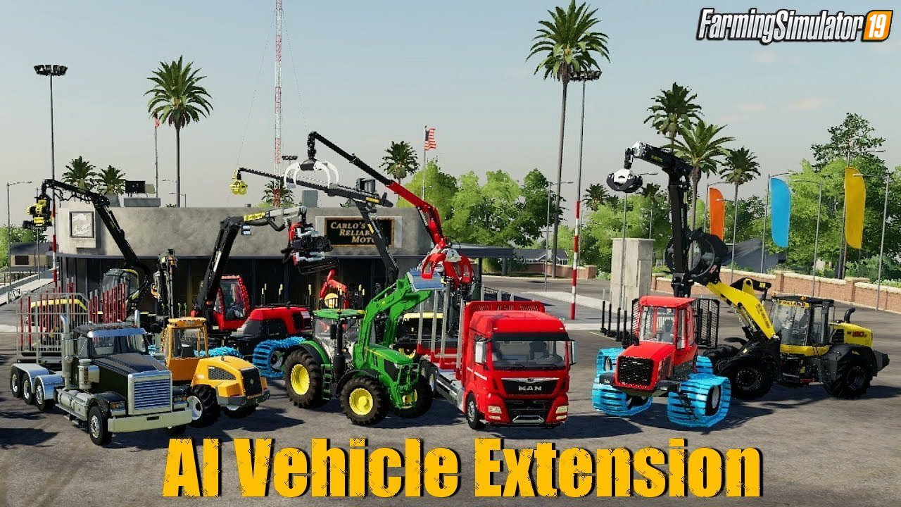 AI Vehicle Extension Mod by Stefan Biedenstein for FS19