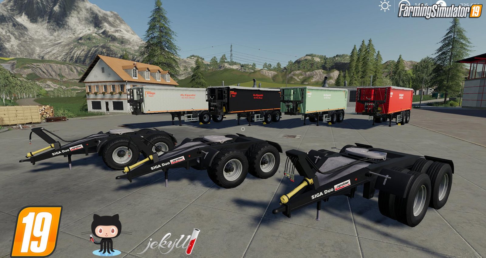 Siga Duo Dolly + Krampe KS950 for FS19