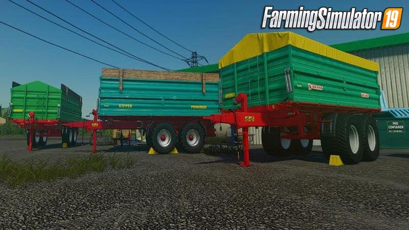 Trailer Tandem Tipper Set 14t v1.0 for FS19