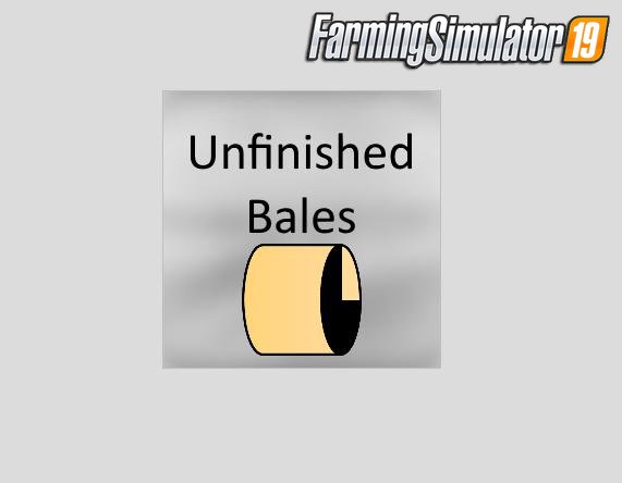 Unfinished Bales Mod v1.0 for FS19