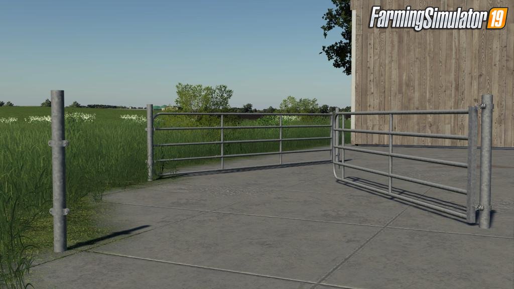 Galvanized Gate Placeable for FS19