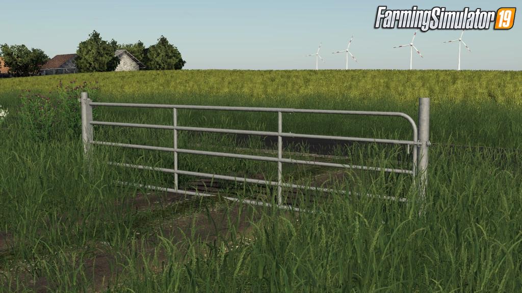 Galvanized Gate Placeable for FS19