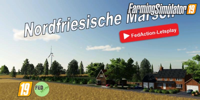 North Frisian March Without Trenches Map for FS19