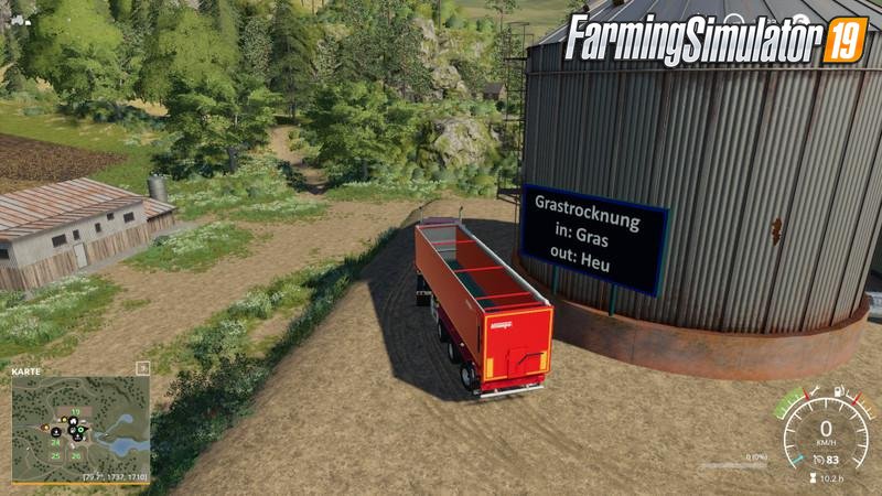 Grass drying Mod for FS19