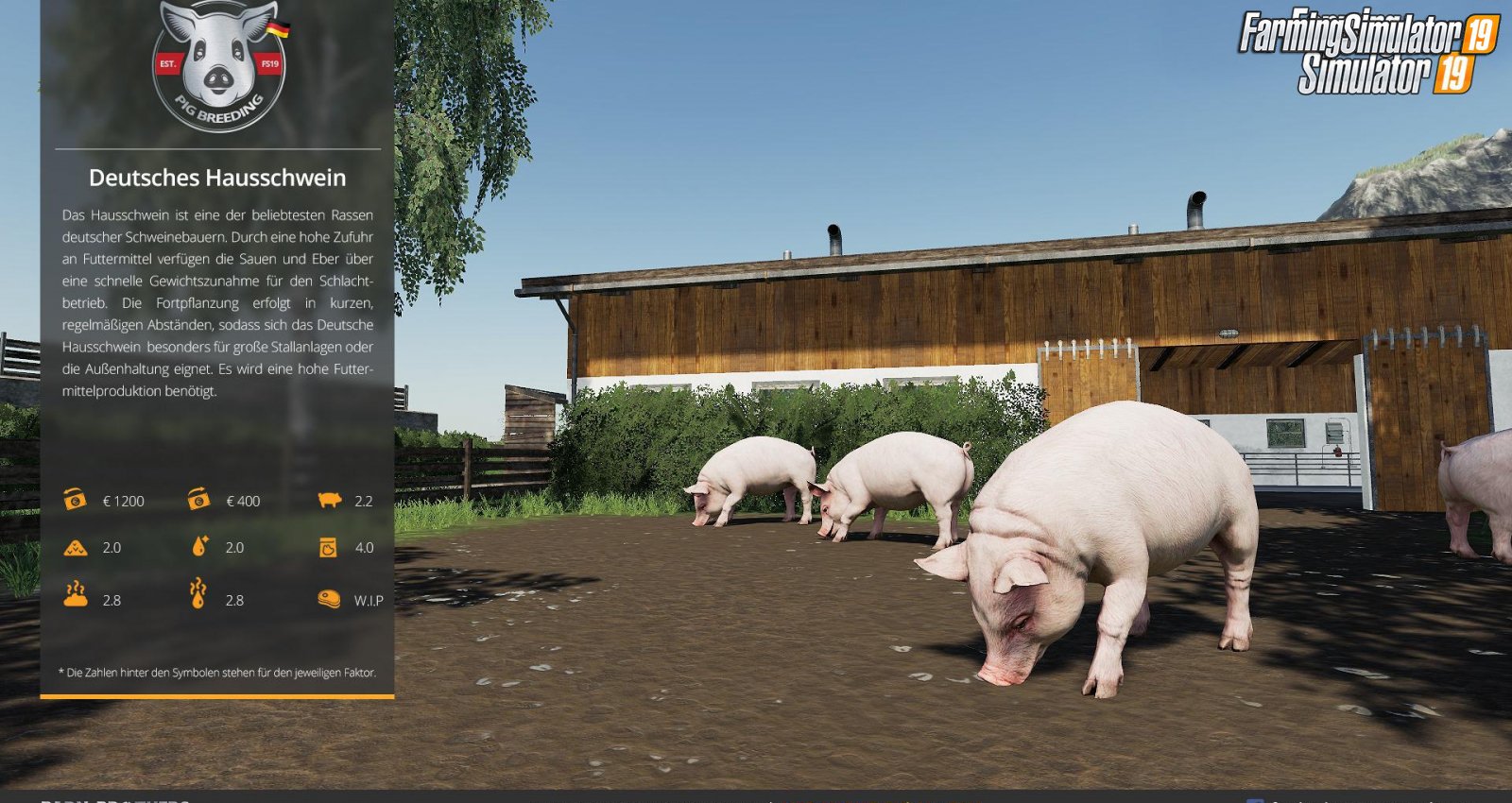 Pig Breeding Mod v1.0 by Barn Brothers for FS19