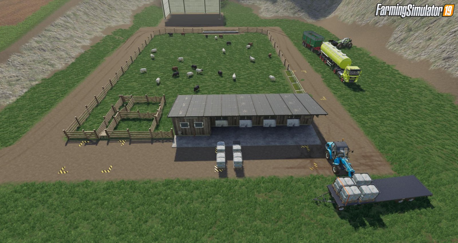 Placeable Extra Large Sheep Pasture v1.0 for FS19