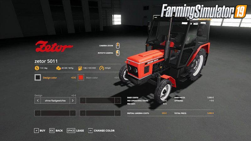 Tractor Zetor 5011 v1.2 for FS19