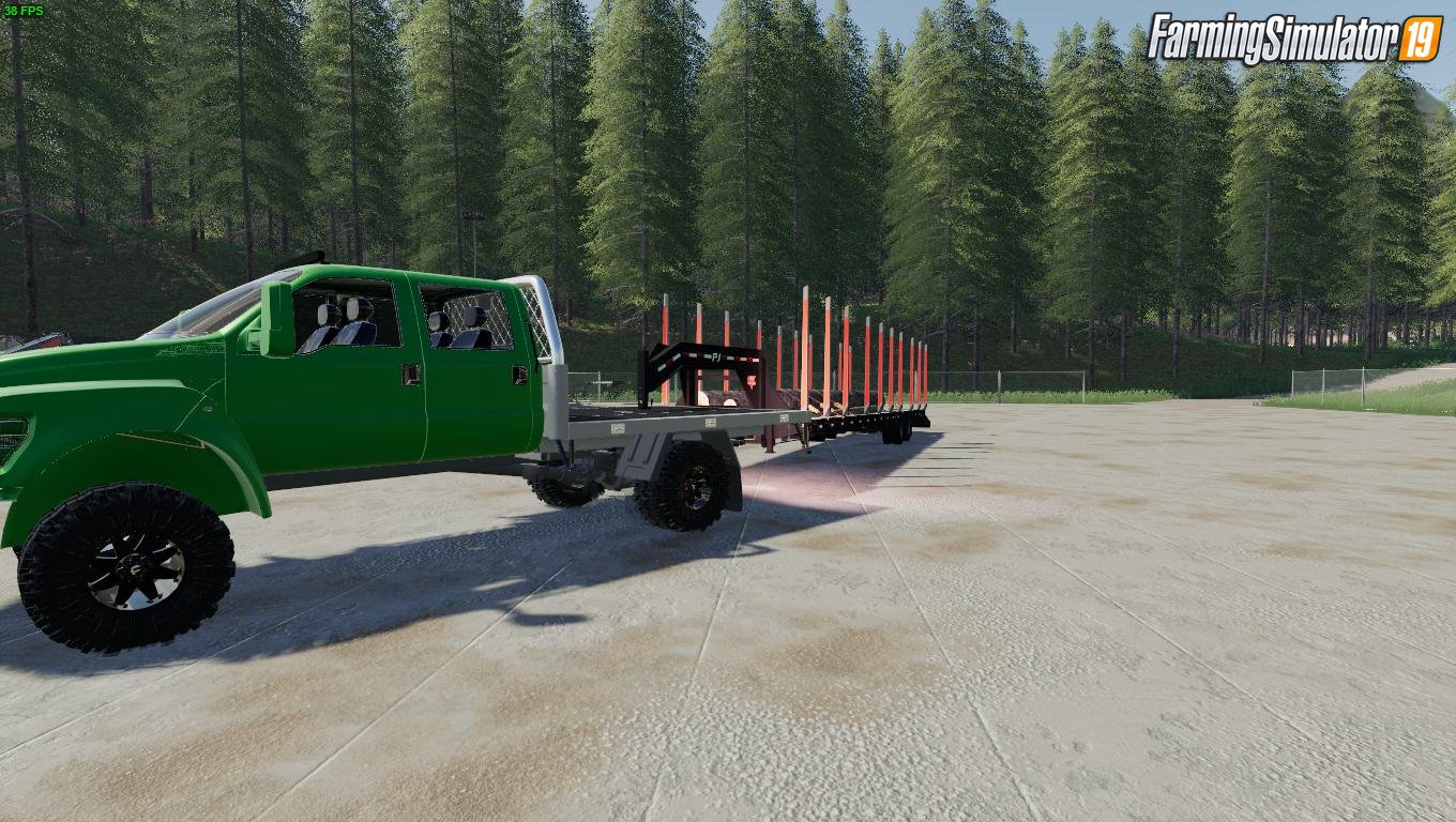 TJ 40FT Log Trailer v1.0 for FS19