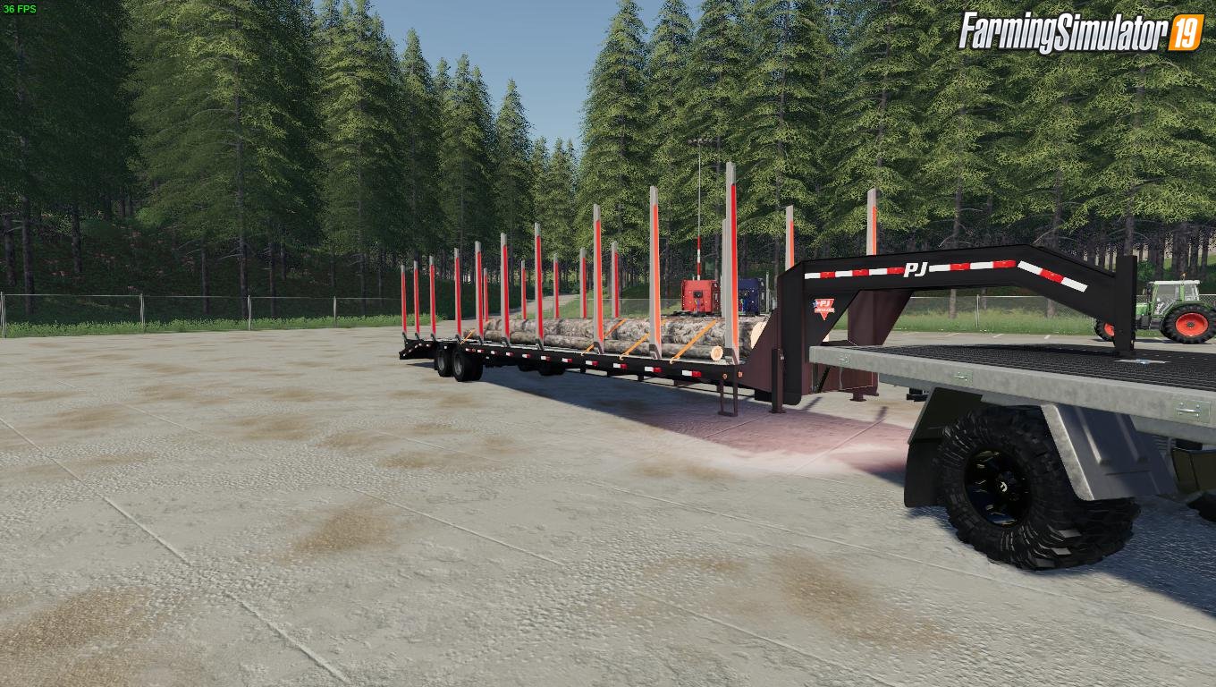 TJ 40FT Log Trailer v1.0 for FS19