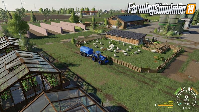 Cowshed 2000 without animal limit + no pollution + accessories v1.3 for FS19