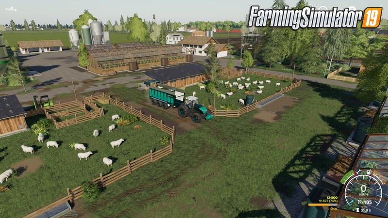 Placeable Sheep Stable 2000 for FS19