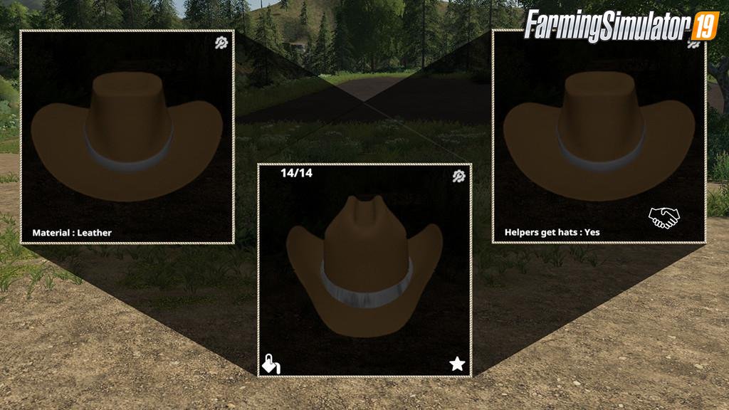 Cowboy Hat Mod for FS19