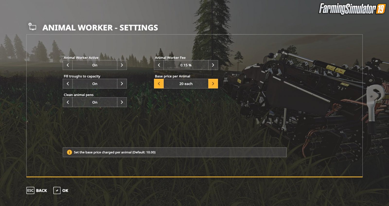 Animal Worker Mod v2.2 by Tunnelrat for FS19