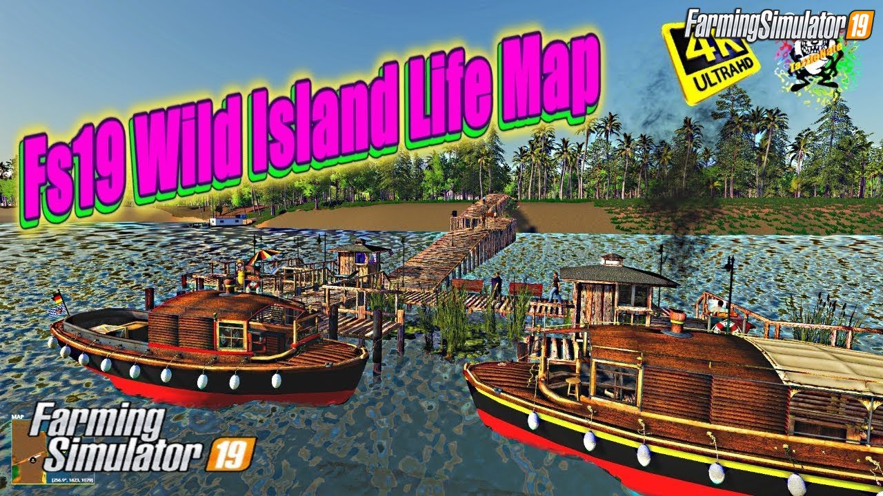 Wild island life Map v1.0 for FS19