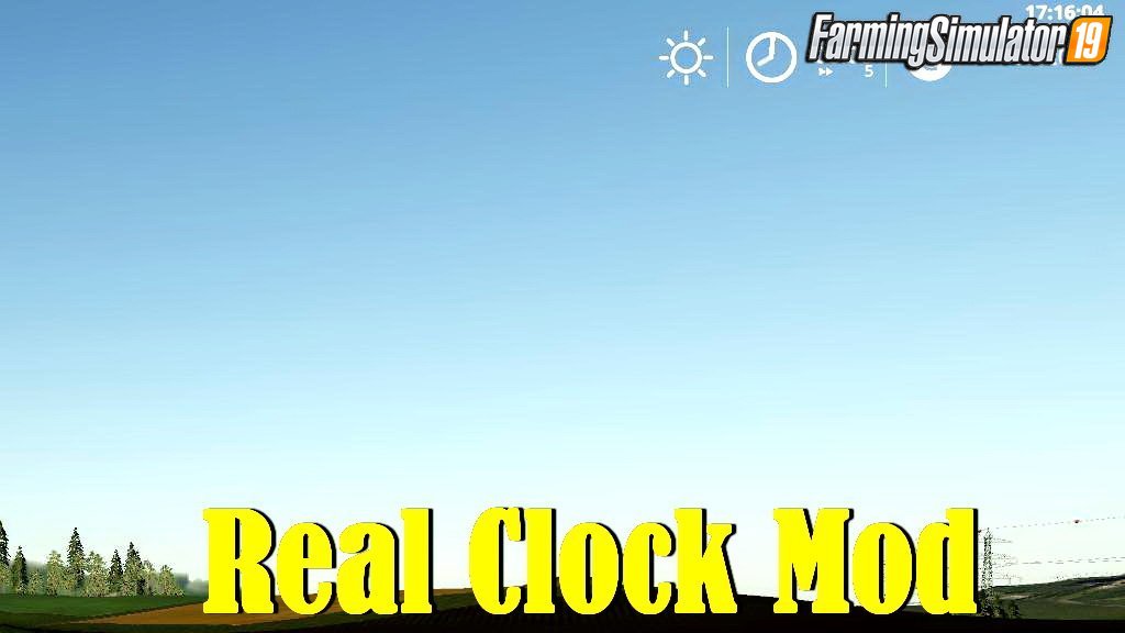 Real Clock Mod v1.1.2 for FS19