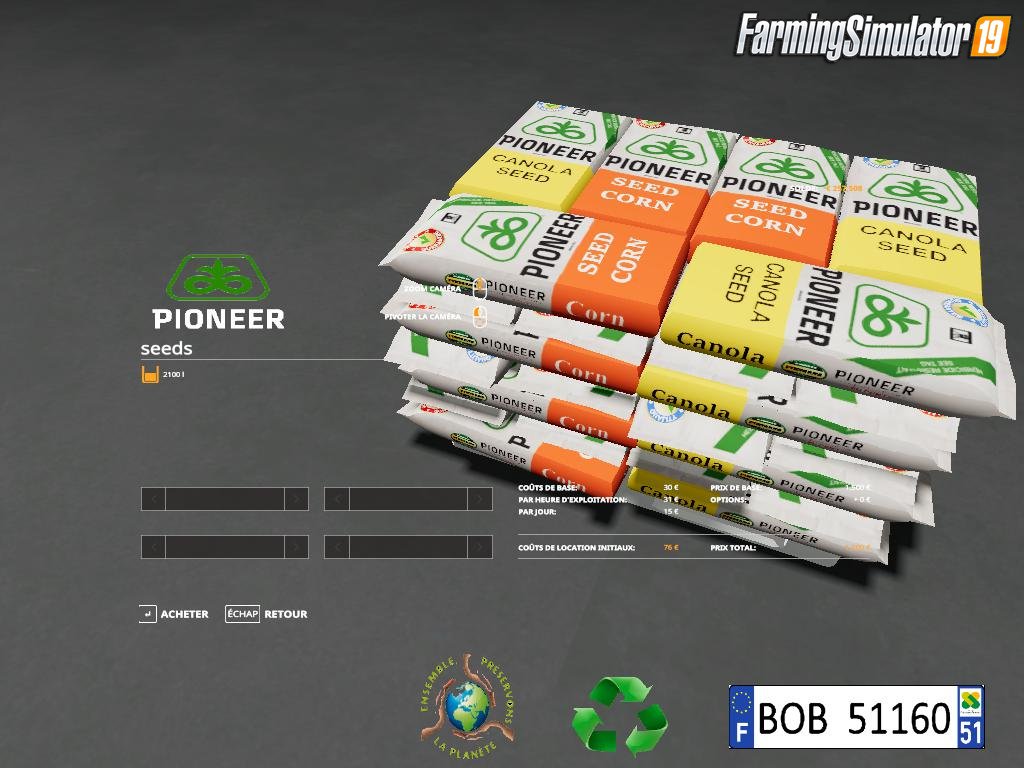 Placeable Fertilizer seeds pallets v1.0 By BOB51160 for FS19