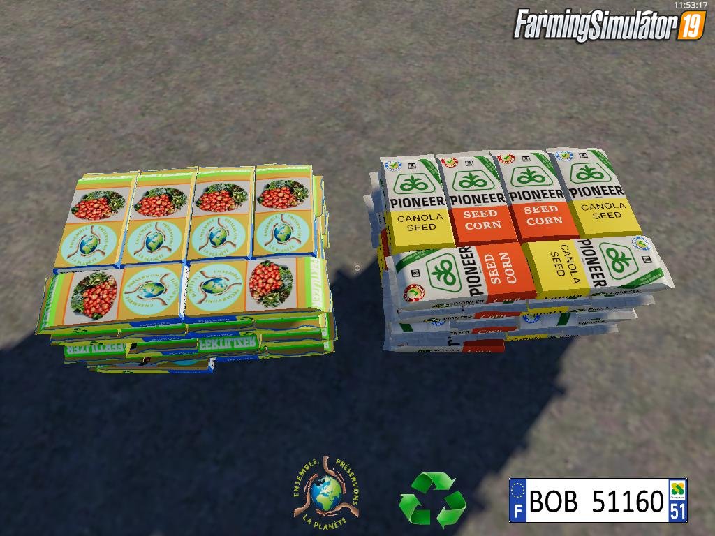 Placeable Fertilizer seeds pallets v1.0 By BOB51160 for FS19