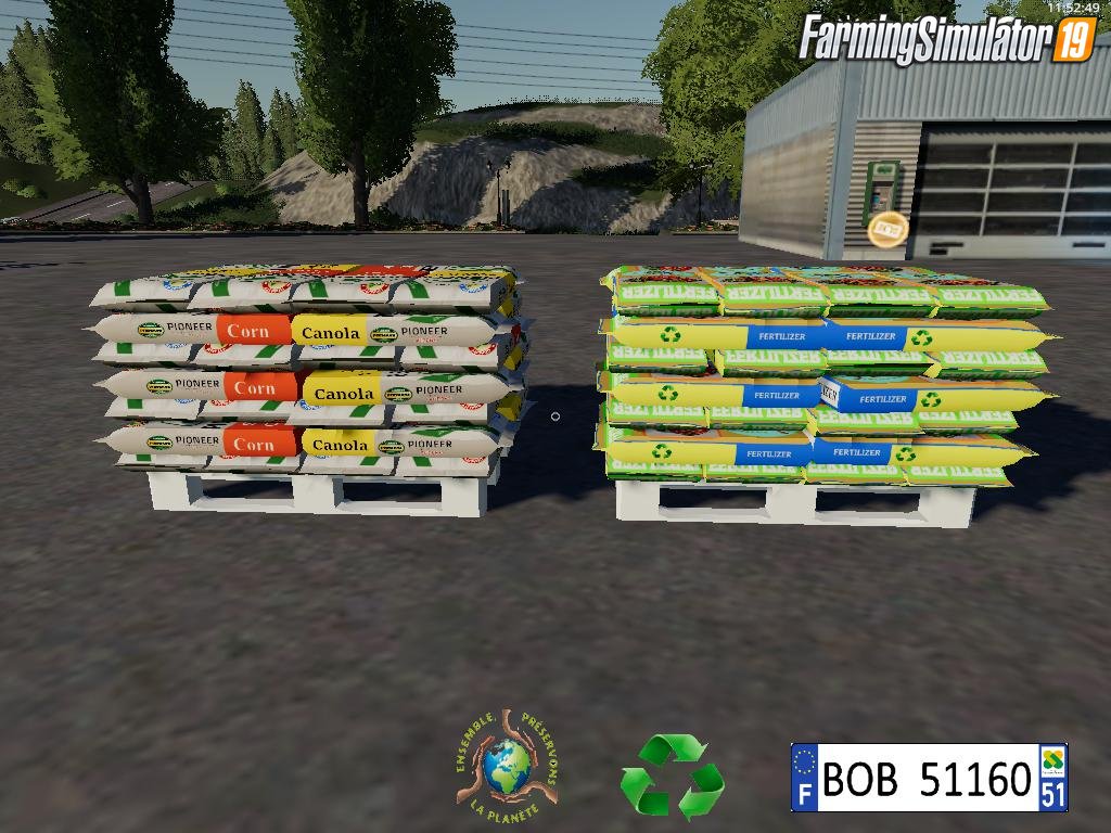 Placeable Fertilizer seeds pallets v1.0 By BOB51160 for FS19