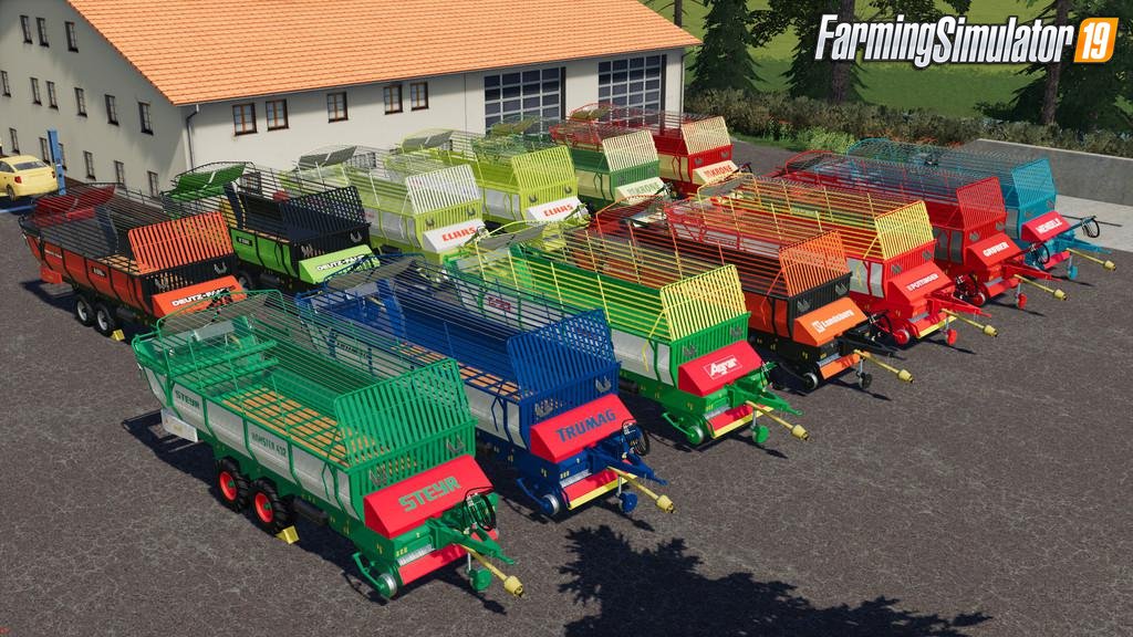 Trailer Old Forage Wagons Tandem v1.0 for FS19