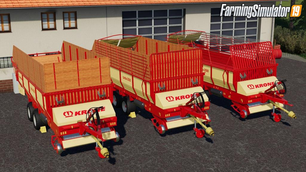 Trailer Old Forage Wagons Tandem v1.0 for FS19